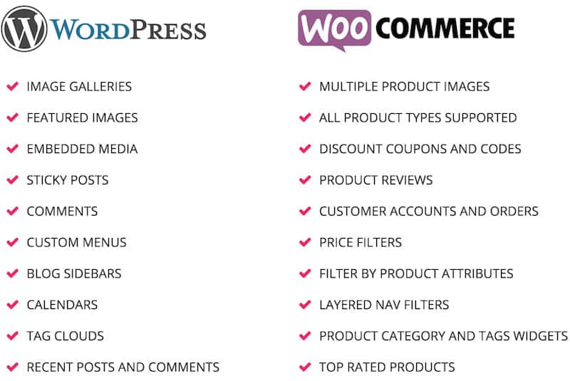 wordpress- ի և woocommerce- ի առանձնահատկությունները