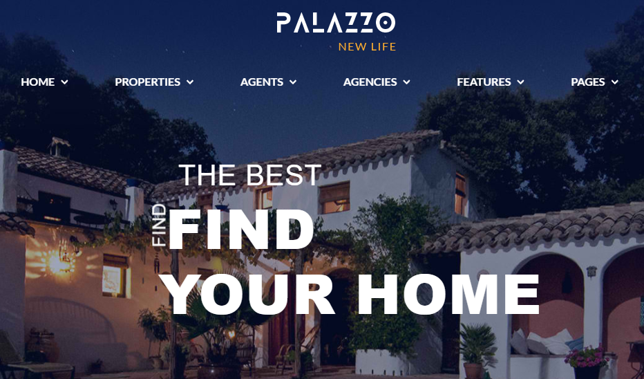 ธีม WordPress อสังหาริมทรัพย์ Palazzo